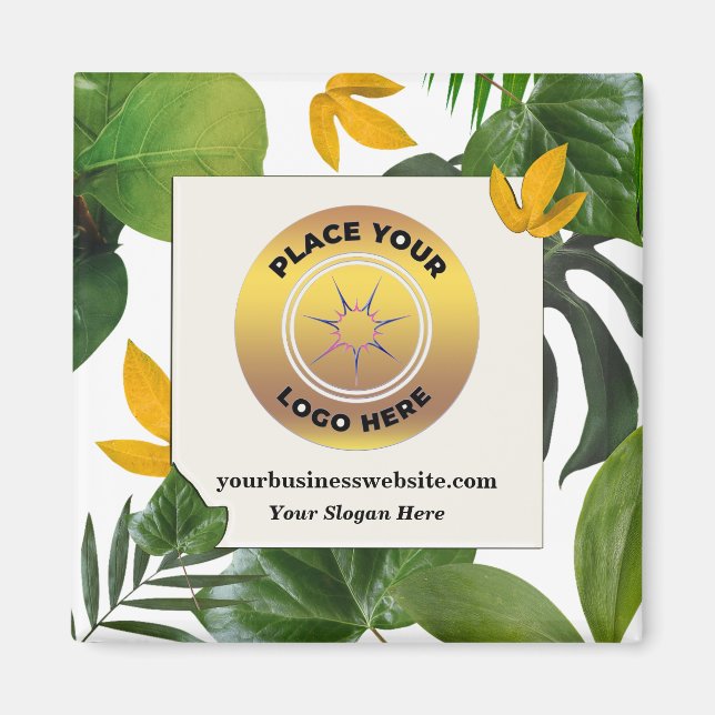 Business Company Logo Promotional Square Custom  Magnet (Front)