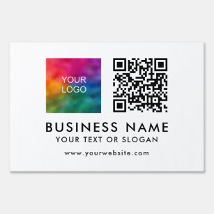 Business Company Logo QR Code Best Outdoor Yard Sign