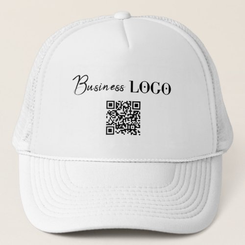 Business Company Logo QR Code Employee Staff Trucker Hat