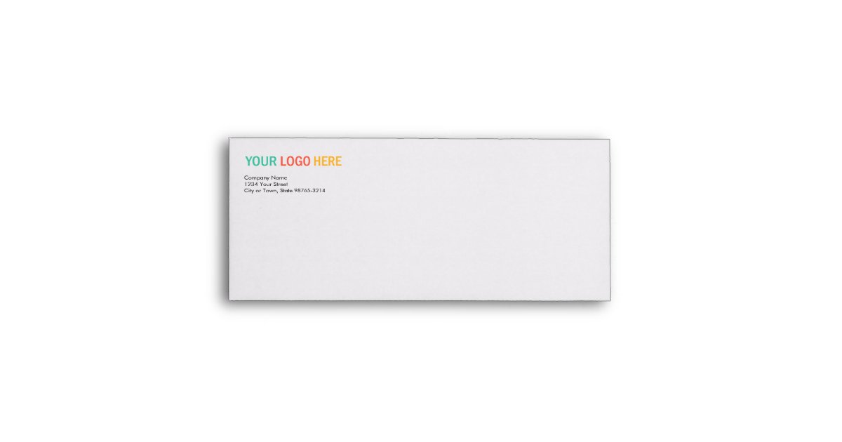 Business company logo return address custom print envelope | Zazzle.com
