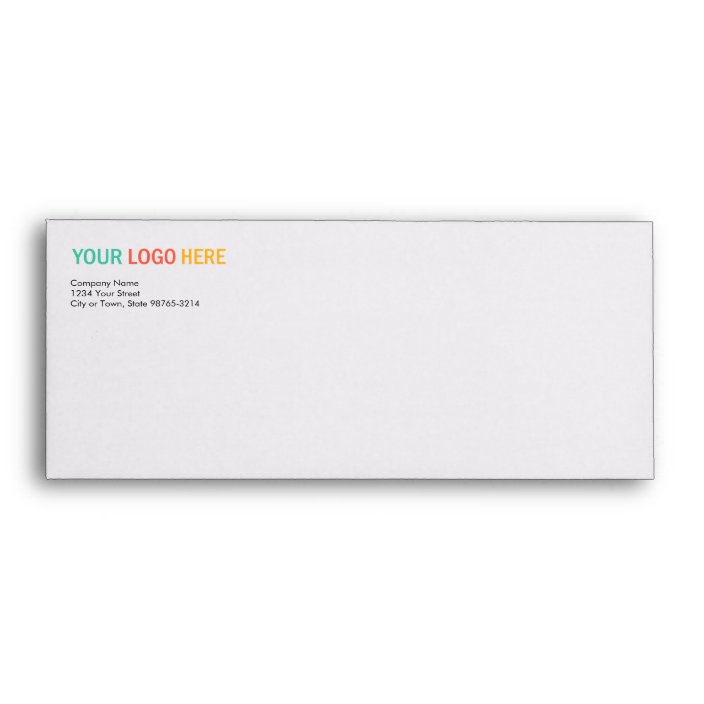 Business company logo return address custom print envelope Zazzle