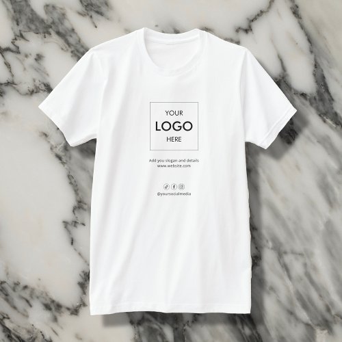 Business Company Logo Social Media T_Shirt