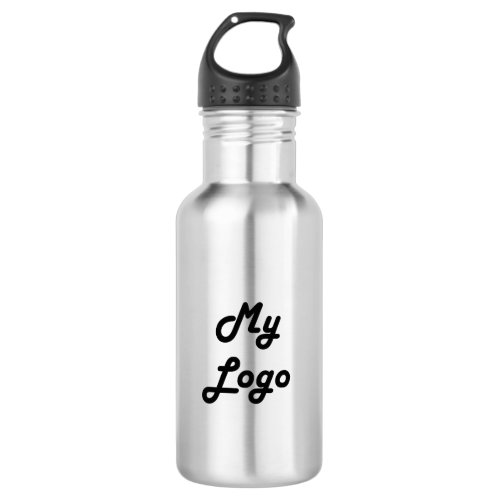 Business company logo stainless steel water bottle
