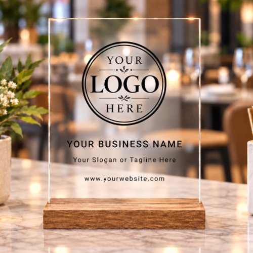 Business Company Logo Tabletop Display