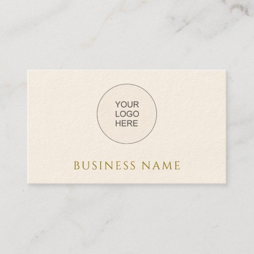 Business Company Logo Template Gold Look Text Business Card