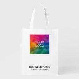 Business Company Logo Text Custom Shopping Bags