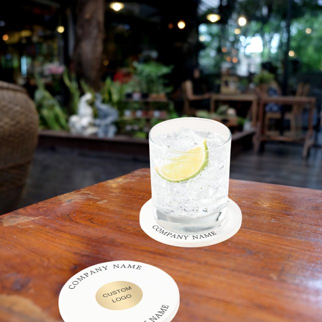 Business company logo text slogan coaster (Creator Uploaded)