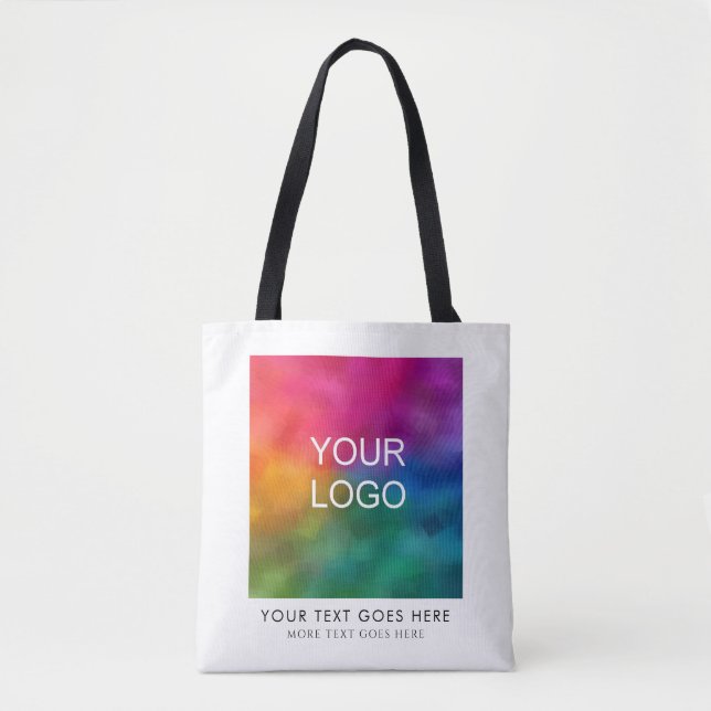Business Company Logo Text Template Custom Tote Bag (Front)