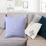 Business company logo violet elegant throw pillow<br><div class="desc">A stylish violet background. Personalize and add your business,  company logo and a text. White letters.  If you want the pillow without text,  use your back-space key to delete.</div>