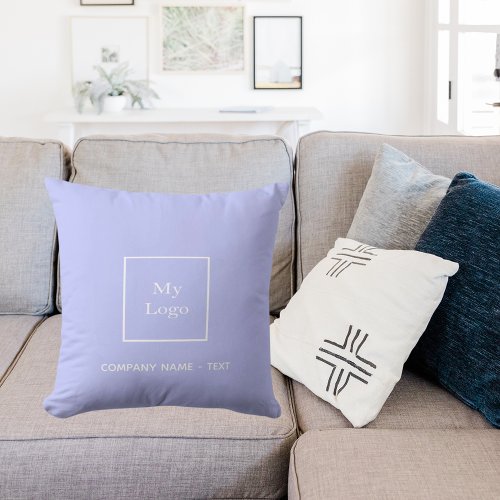Business company logo violet elegant throw pillow
