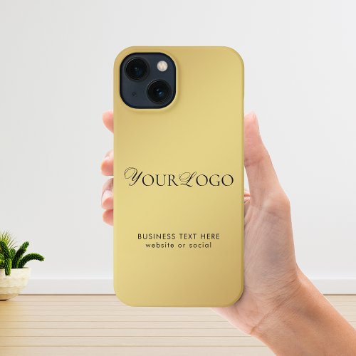 Business Company Long Thin Custom Logo Text Gold iPhone 13 Case