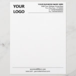 Business Company Modern Office Letterhead and Logo<br><div class="desc">Custom Colors and Font - Your Business Office Letterhead with Logo - Add Your Logo - Image / Business Name - Company / Address - Contact Information - Resize and move or remove and add elements / image with customization tool. Choose colors / font / size.</div>