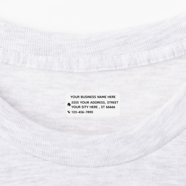 Business Company Name Address Phone Personalized Labels (Affixed)