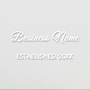 Business company name established script embosser