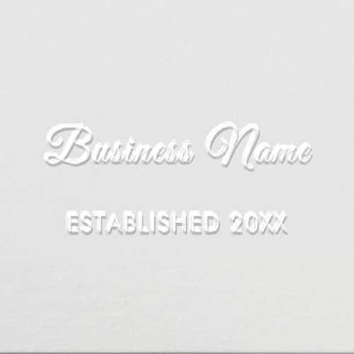 Business company name established script embosser