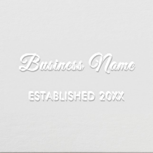 Business company name established script embosser (Design)