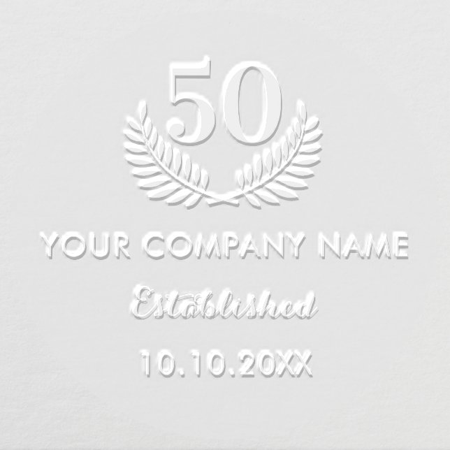 Business company name established year embosser (Design)