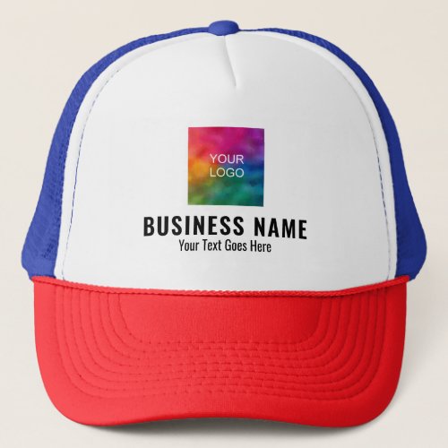 Business Company Name Logo Here Baseball Trucker Hat