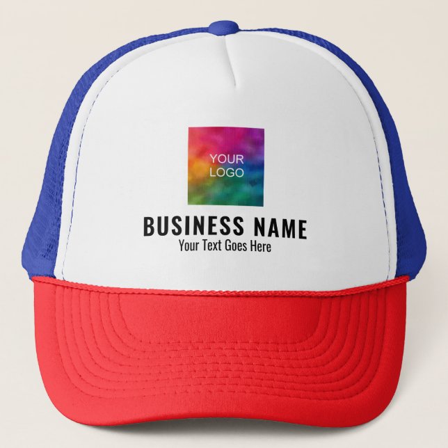 Business Company Name Logo Here Baseball Trucker Hat (Front)