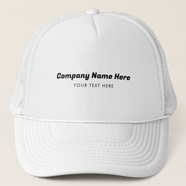 Business Company Name & Text Employee Staff  Trucker Hat (Front)