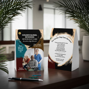 Business Company Photo Logo Modern Marketing Paper Table Tent