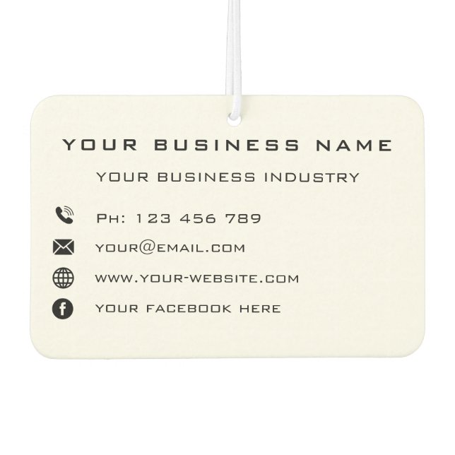 Business Company Promotional Air Freshener Gift (Front)