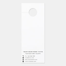 Business Company Promotional Personalized - Modern Door Hanger