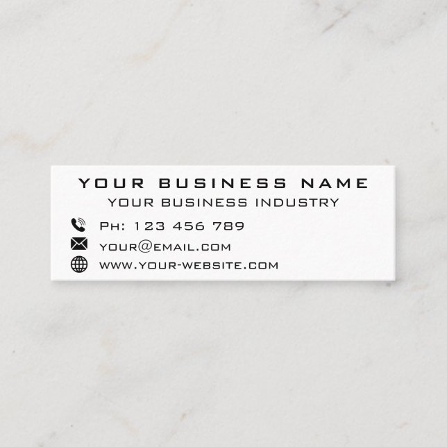 Business Company Promotional Personalized - Modern Mini Business Card (Front)