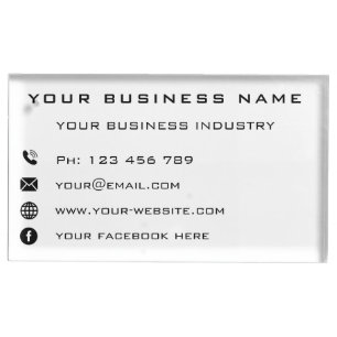Business Company Promotional Personalized - Modern Place Card Holder