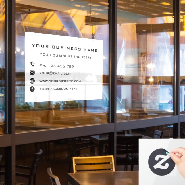 Business Company Promotional Personalized Special Window Cling (Restaurant Window)