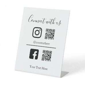 Business Company QR code Instagram Facebook Sign