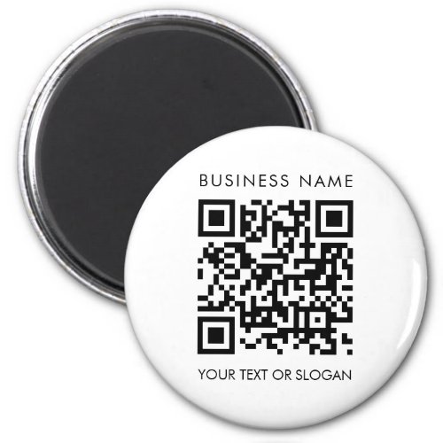Business Company QR Code Logo Text Template Magnet