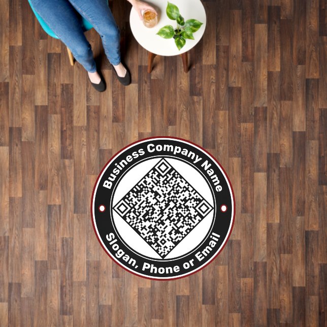 Business Company QR Code Promotional Custom   Floor Decals (Floor)