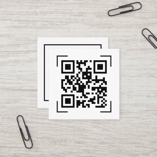 Business Company  QR Code Scan Minimalist Square Business Card