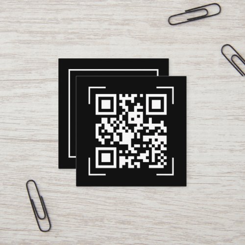 Business Company  QR Code Scan Minimalist  Square Business Card