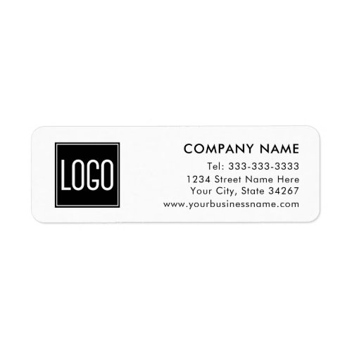 Business Company Return Address  Your Logo Here Label