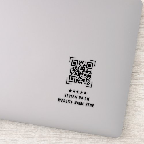 Business Company  Review Us QR Code Scan Sticker
