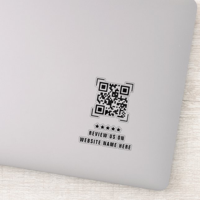 Business Company | Review Us QR Code Scan Sticker (Detail)