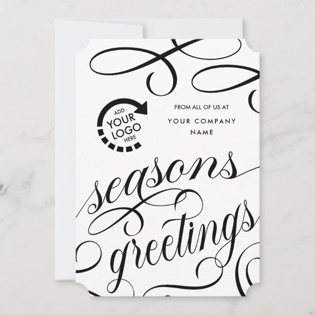 Business Company YOUR LOGO  Holiday Card (Front)