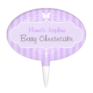Business / competition purple stripes cake topper