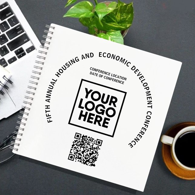 Business Conference Custom Logo QR Code  Notebook (Creator Uploaded)
