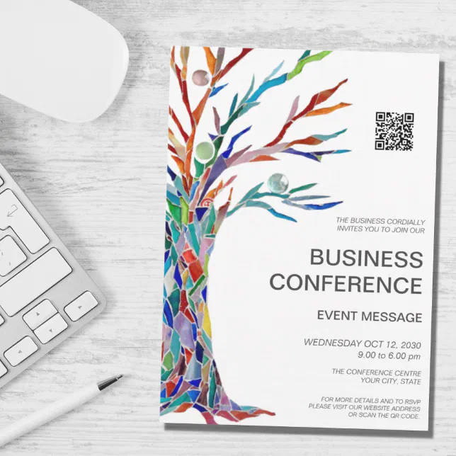 Business Conference Event QR Code Invitation Zazzle