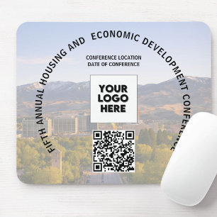 Business Conference Your Photo Logo QR Code Mouse Pad