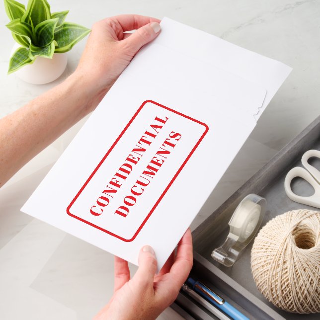 Business Confidential Documents Cardstock Envelope Mailers (Desk)