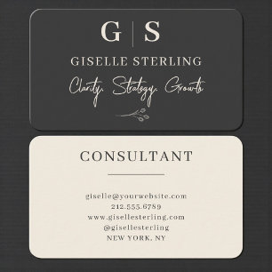 Business Consultant Black Professional Card