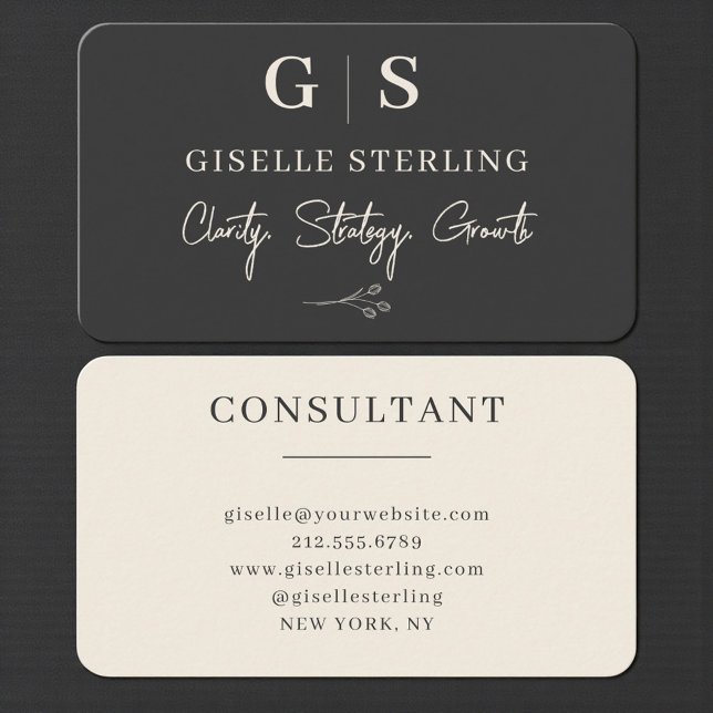 Business Consultant Black Professional Card (Creator Uploaded)
