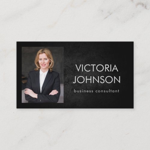 Simple Plain Black Stone Business Card