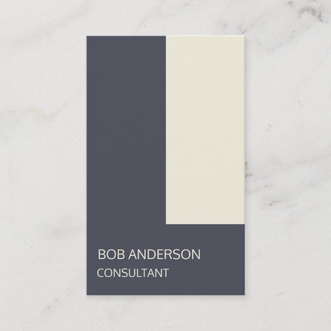 Business Consultant Geometric Modern Indigo Business Card (Front)