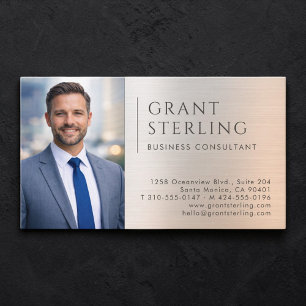 Business Consultant Photo Metallic Card