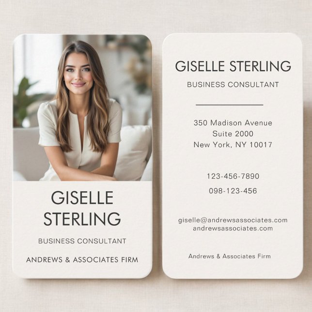 Business Consultant Professional Photo  Business Card (Creator Uploaded)